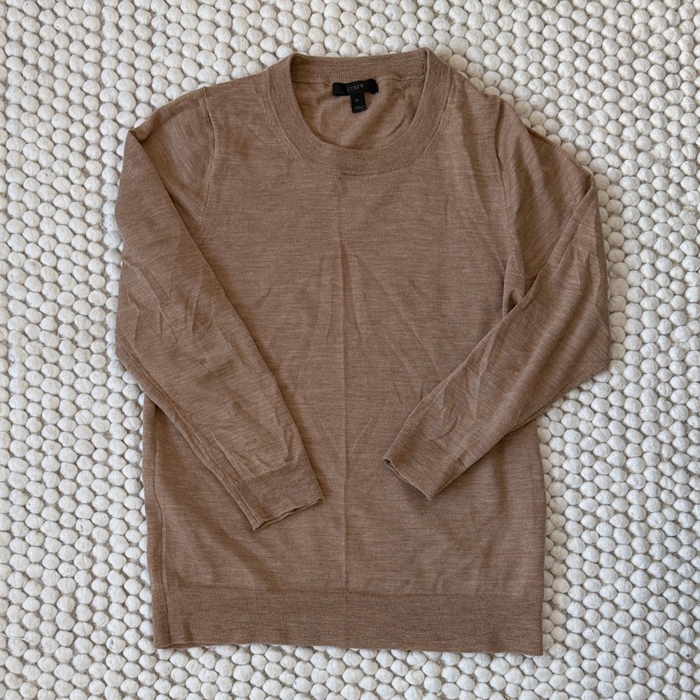 J. Crew Women's Tan Crew Neck Sweater